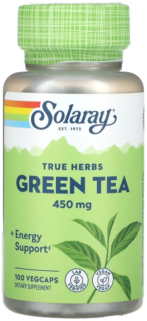 Solaray True Herbs 녹차 450mg 베지 캡슐 100정, SolarayTrueHerbs녹차450mg베지캡슐100, 1개 - 쿠팡