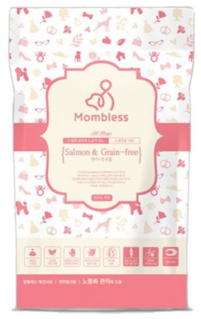 GY 1+1 맘블레스 연어&무곡물 노화관리 1.2kg 반습식 강아지 애견 사료, 연어