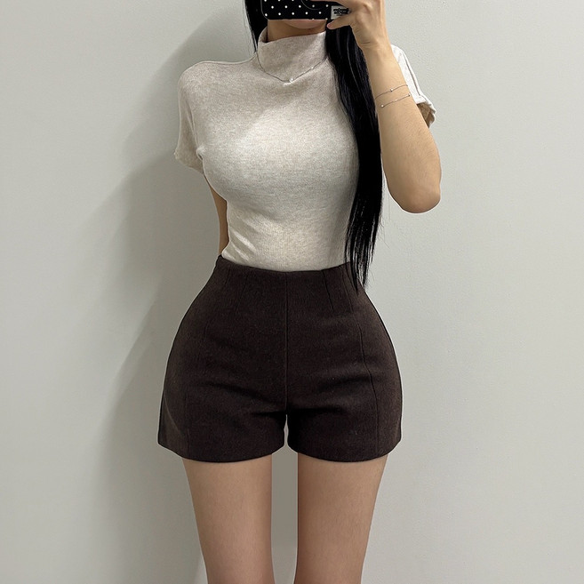 VANANA2 국내생산 반목 캡소매 니트