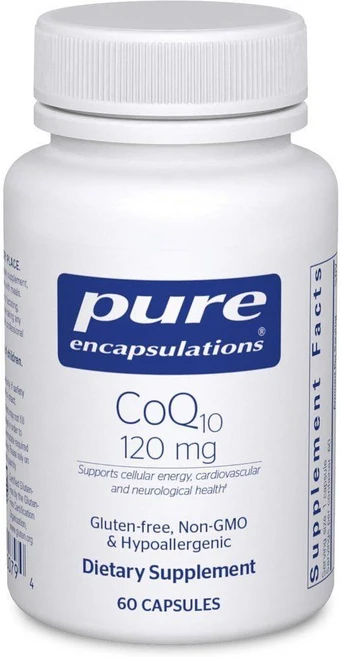 Pure Encapsulations CoQ10 퓨어 인캡슐레이션 코큐텐 120mg 60캡슐, 1개, 60정 - 쿠팡