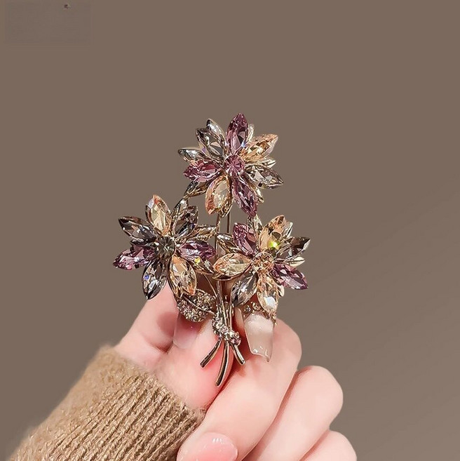 花朵胸針女韓版簡約精緻胸花大衣禮服復古別針