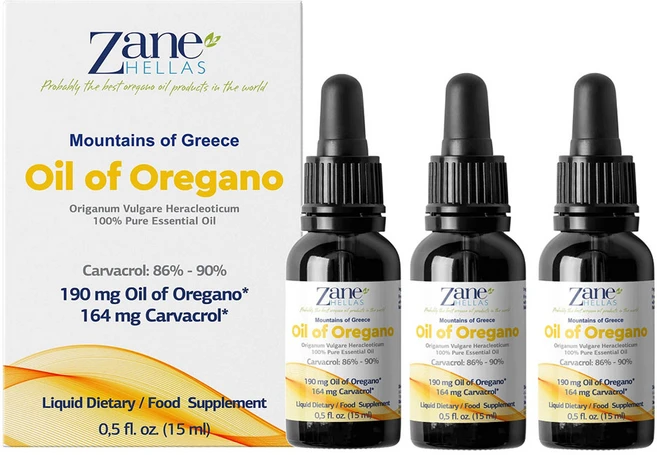 Zane Hellas 그리스 오레가노 오일 원액 100% 15ml 3병 (카바크롤 86~90%) 제인 헬라스, 3개 - 쿠팡