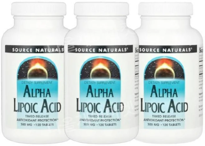 3개 소스내추럴스 R리포산 알파리포산 알리포산 APPHA LIPOIC ACID 600mg 120정 - 쿠팡