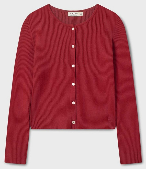 [AK플라자] [후아유] Ribbed Button Cardigan WHCKF4742F*