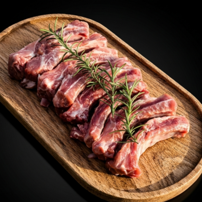 지방적고 살밥많은 돼지등갈비 1kg 쪽갈비 1kg, 1개