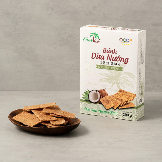 코코넛크래커 베트남 다낭 롯데마트 세트, 200g, 3개