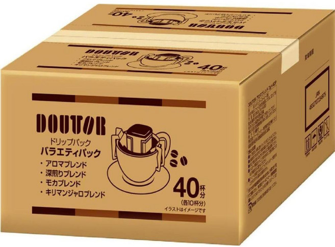 도토루 DOUTOR 드립 커피 드립백 4종 버라이어티 세트 40P