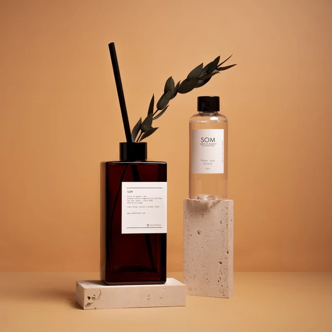 솜 디퓨저 브라운스퀘어 방향제, 1개, 100ml, 플라워샵 - 쿠팡