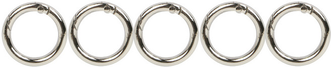 오픈형오링 열쇠고리 키링, 내경31mm, 5개, 실버