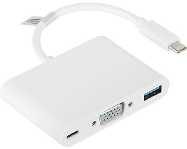 NETmate NM-CVC01/USB3.1(Type C) to VGA(RGB)+충전 컨버터(무전원/Alternate Mode)/C타입/