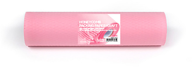 PaperPhant 벌집 크라프트 종이 완충재 포장지 300mm(폭) 50M(길이), 핑크