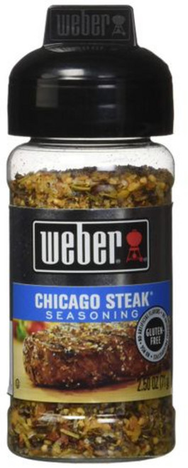 웨버 그릴 시카고 스테이크 조미료 2.5 온스 (2팩) WEBER Grill CHICAGO STEAK Seasoning 2.5 oz. (Pack of 2), 1개