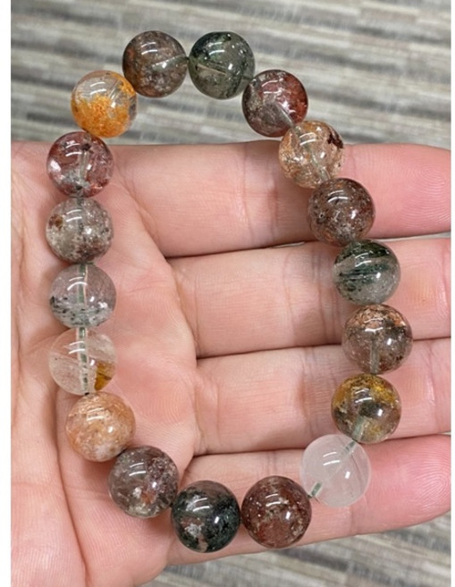 天然四季彩幽靈 11.8mm 霸氣款手珠, 1個