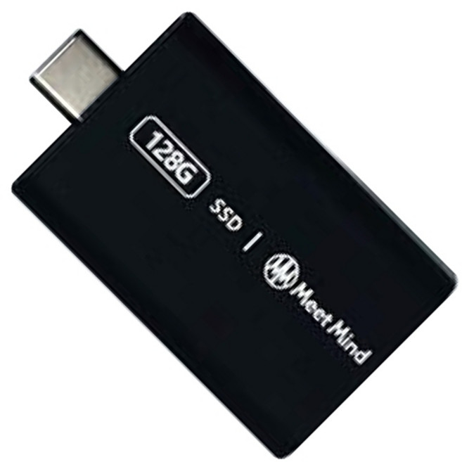 Meet Mind SSD Mini 固態行動碟 128G Type-C 隨插即用, 黑色