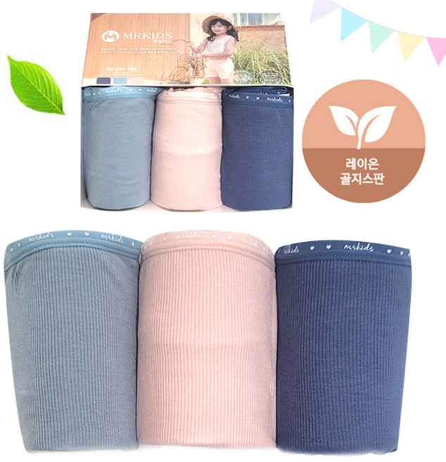 new비쥬 여아사각팬티 3매 여아 속바지 초등 유아팬티세트