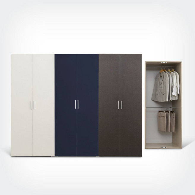 장인가구 비트 800 옷장 행거형, 화이트