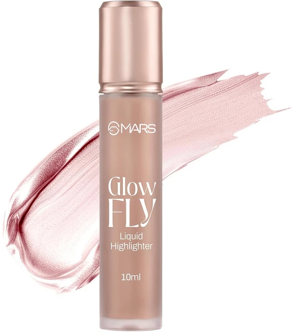 MARS Glow Fly Liquid Highlighter (10 ml) (01-WINGED ROSE) | Enriched With Sunflower Seed Oil Radia, 1개, 01-WINGED ROSE - 쿠팡