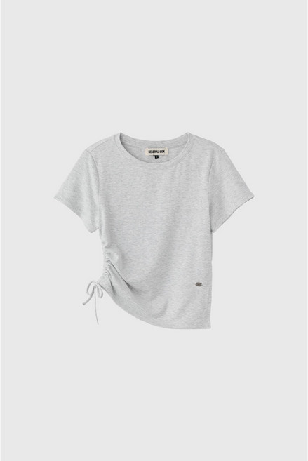 韓國 GENERAL IDEA 女款抽摺開岔造型上衣 時尚修身設計 百搭舒適面料