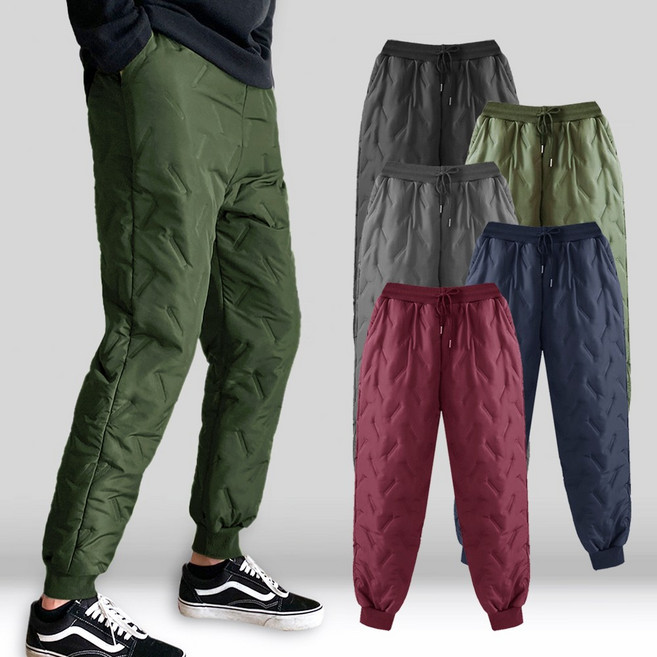남여공용 빅사이즈 M-2XL 패딩바지 겨울 작업복 누빔 솜바지