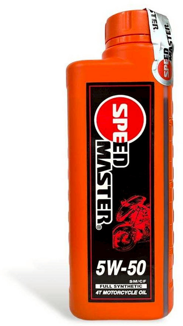 SPEED MASTER 速馬力全合成機油 適用於各種摩托車 卓越引擎保護 延長使用壽命, 1個, MOTOR 5W50