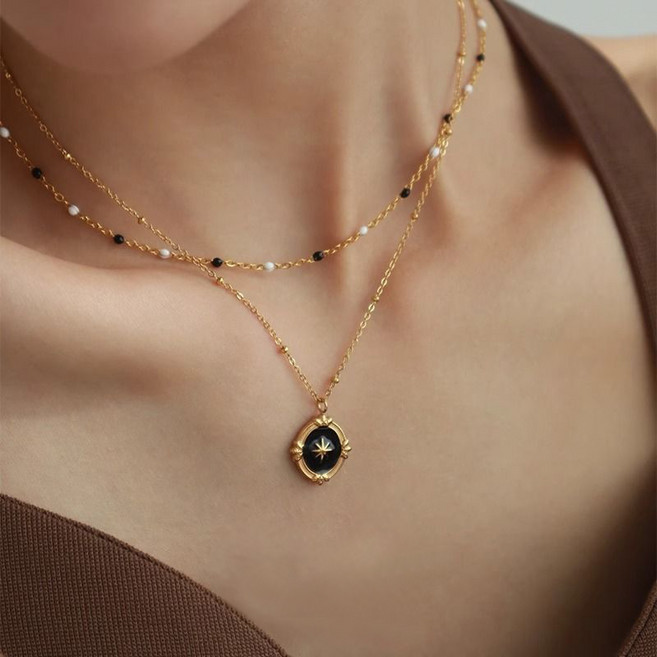 제이로(JRO) 빈티지 트윙클 레이어드 목걸이