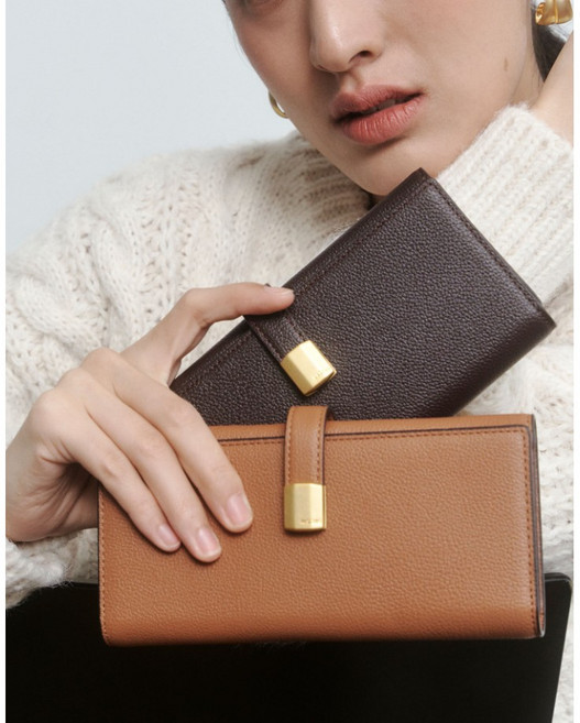 헤지스 [H-NUT] 에이치 넛 버건디 소가죽 장지갑 YMHIWA5F621D3