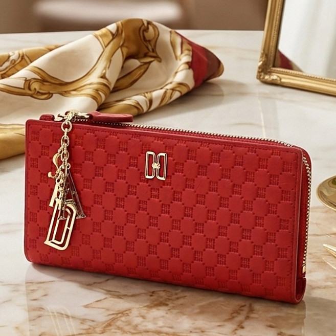 [백화점정품+선물포장 ] 닥스 DD 로고 소가죽 여성 지갑 장지갑