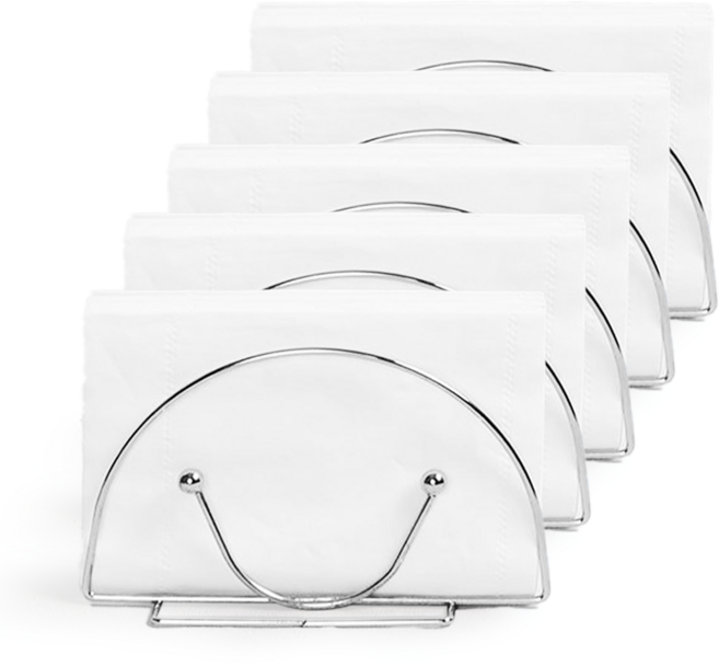 스타트오버 냅킨 케이스 홀더 테이블 꽂이, 5개, 실버