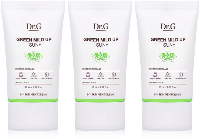 닥터지 그린 마일드 업 선 플러스 선크림 SPF50+, 50ml, 3개 - 쿠팡
