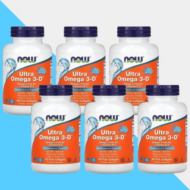 나우 오메가3 피쉬오일 90정 Ultra Omega3 DHA EAP 6개 - 쿠팡