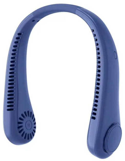 부품 미니 휴대용 블레이드리스 행잉 넥 선풍기 충전식 에어 쿨러 3 단 여름 스포츠 팬 USB 1200mAh 신제품, 파란, 한개옵션1