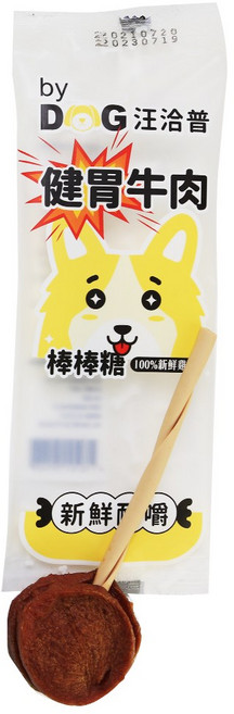 棒棒糖 寵物零食 - 汪喵日總匯, 1個, 汪洽普健胃牛肉棒棒糖