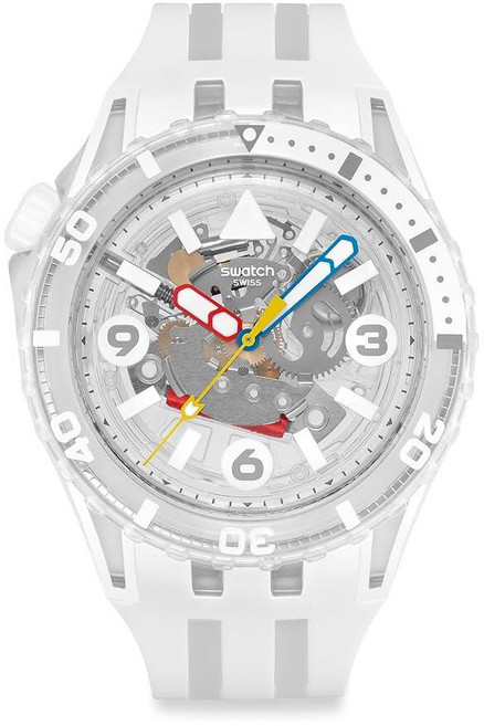 8위 - Swatch 유니 캐주얼 시계 바이오 소스 쿼츠 화이트.
