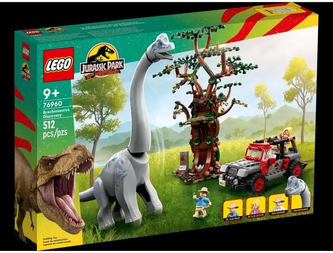 樂高 LEGO 76960 侏儸紀公園 發現腕龍 512片裝, 1個