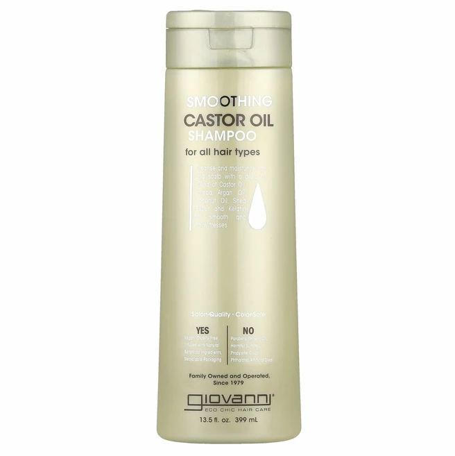 지오바니 스무딩 캐스터 오일 샴푸 모든 모발 타입용 399ml (13.5 fl oz) GIO-18789 - 쿠팡