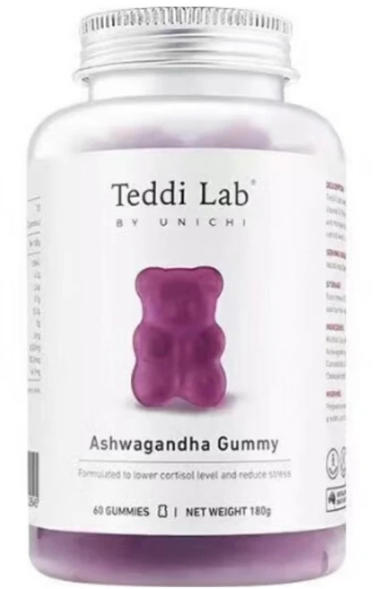 유니치 테디 랩 아슈와간다 구미, 1개, 60정 - 쿠팡