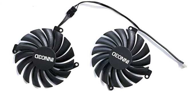 RTX3080 Ti 3070 OC RTX 교체 그래픽 X3 선풍기 쿨러 3080 Inno3D 0.35A 카드 CF-12910S 3080Ti, 3) 2 FAN