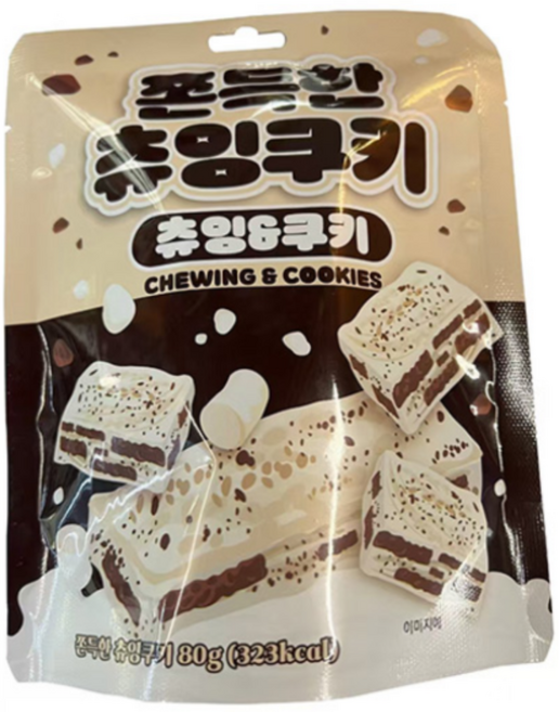 쫀득한츄잉쿠키 대용량 편의점 박스 과자 24개 1박스, 80g