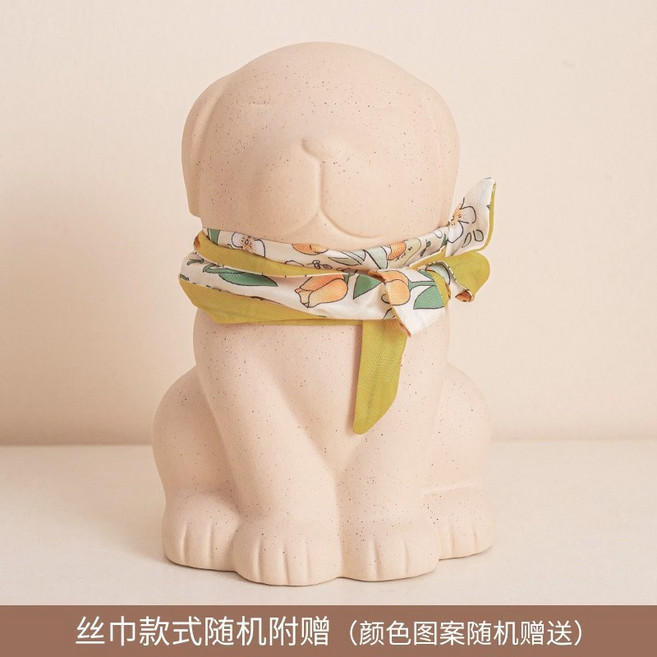 寵物陶瓷骨灰罐 牙齒毛髮遺物收藏紀念罐, 1個, 眠想小狗（米色）磨砂面