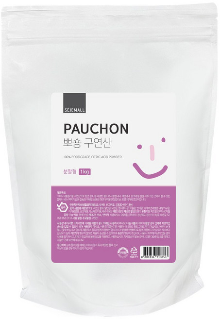 뽀숑 구연산 1kg, 1개