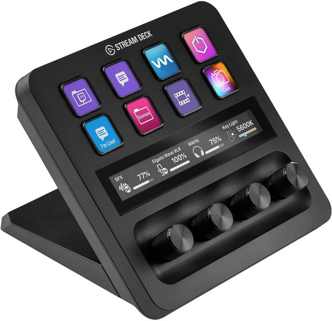 Elgato 엘가토 스트림덱 플러스 다이얼 LCD 컨틀롤러 블랙 화이트, Stream Deck + (Black), one option, 1개