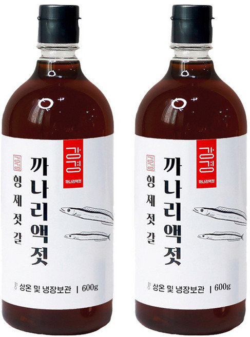 강경 국산 까나리액젓 원액, 600g, 2개