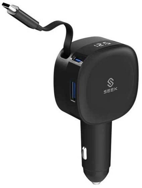 祥昌電子 SEEK CU-C601 PD 60W 伸縮線 車用電源供應器 Type-C 車充