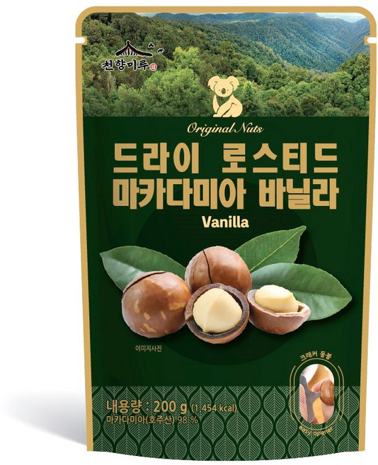 호주산 통 마카다미아 바닐라 200그램 1봉지, 1개, 200g