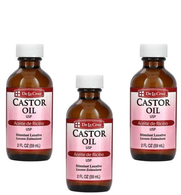 De La Cruz 캐스터 오일 피마자유 식용가능 (59ml) x3병, 59ml, 3개 - 쿠팡