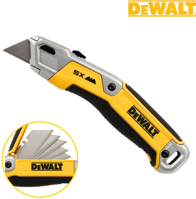 디월트 다용도 접이식 유틸리티 칼 한손 조작 DWHT10998