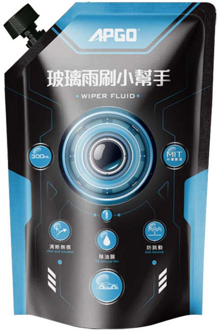 APGO 玻璃雨刷小幫手 汽車雨刷保養 擋風玻璃清潔 除油膜 300ml, 1個