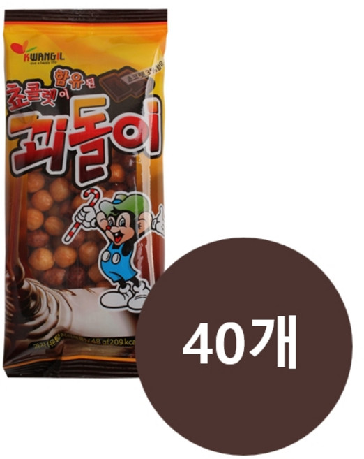 광일제과 꾀돌이 40g 40입, 45g, 40개