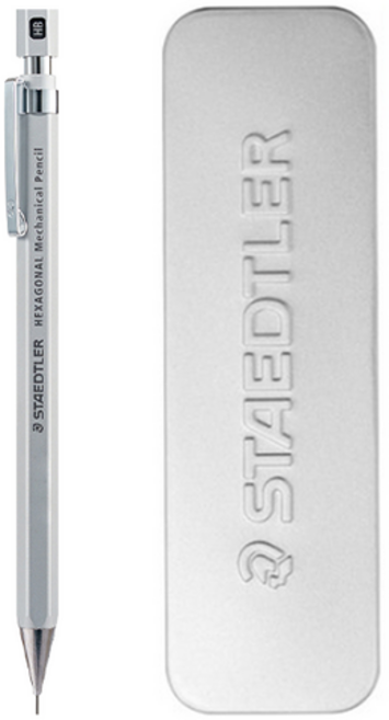 스테들러 헥사고날 샤프 실버 + 케이스, 2개, 0.5mm