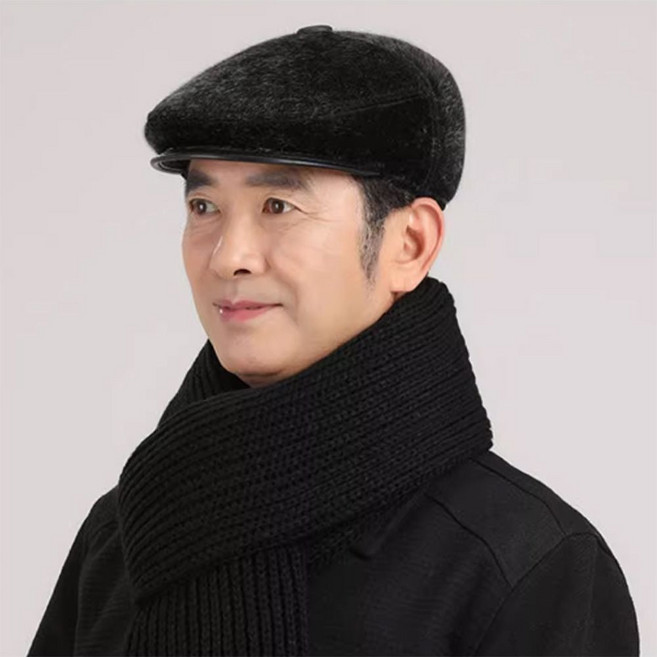 더이케이 남성 중년 야외활동 골프 겨울 헌팅캡 귀마개 베레모_ WD87A1B